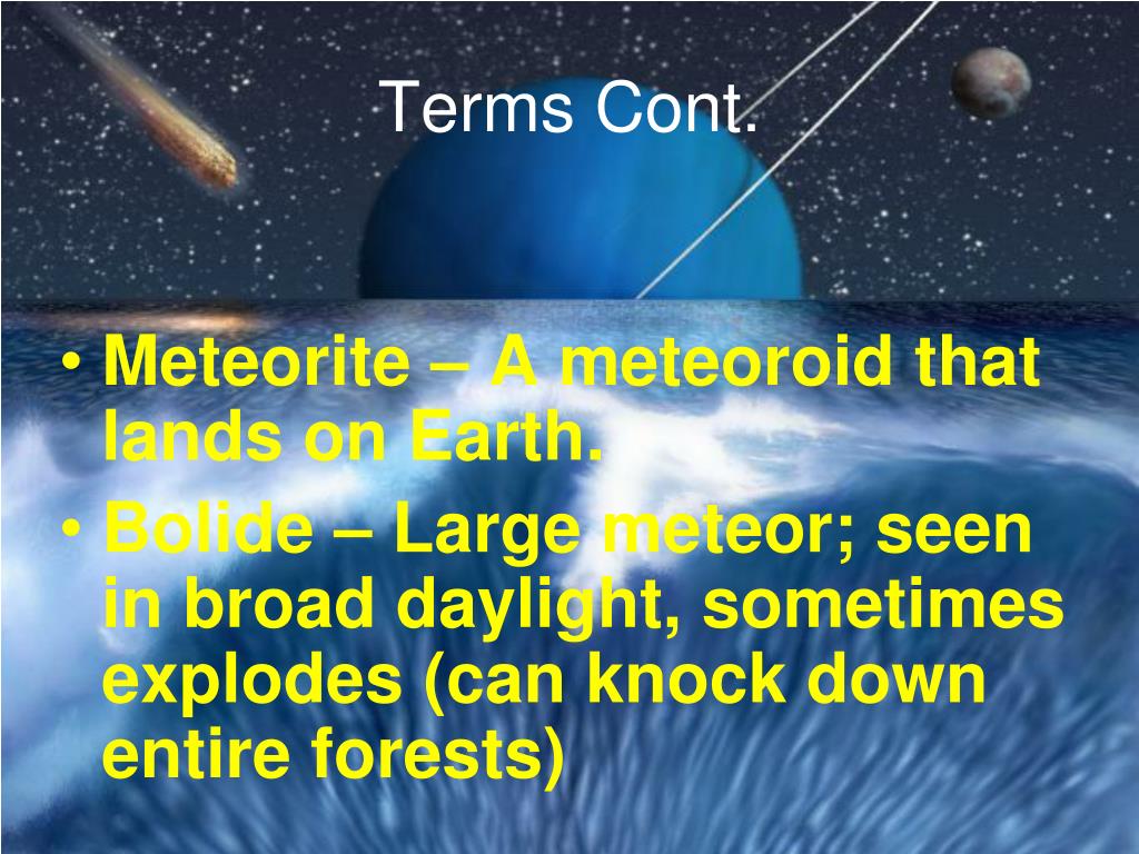 PPT Meteors and Meteorites PowerPoint Presentation, free download