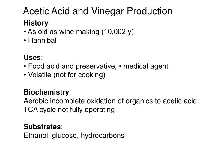PPT Acetic Acid and Vinegar Production PowerPoint Presentation, free