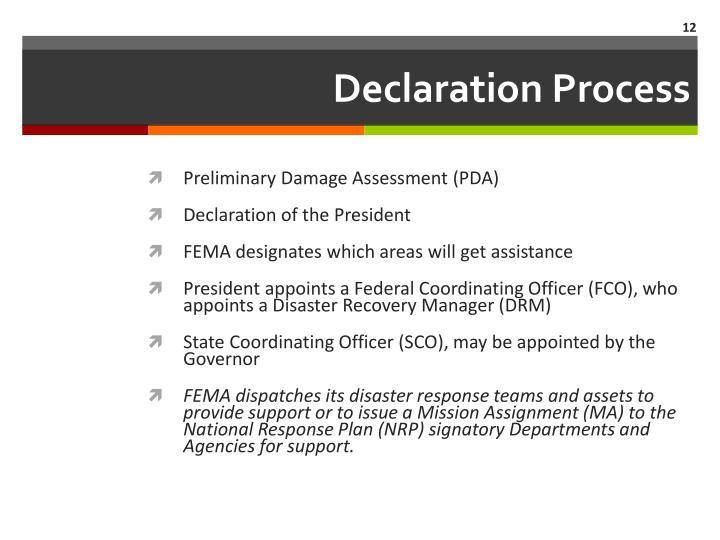 PPT The Stafford Disaster Relief And Emergency Assistance Act
