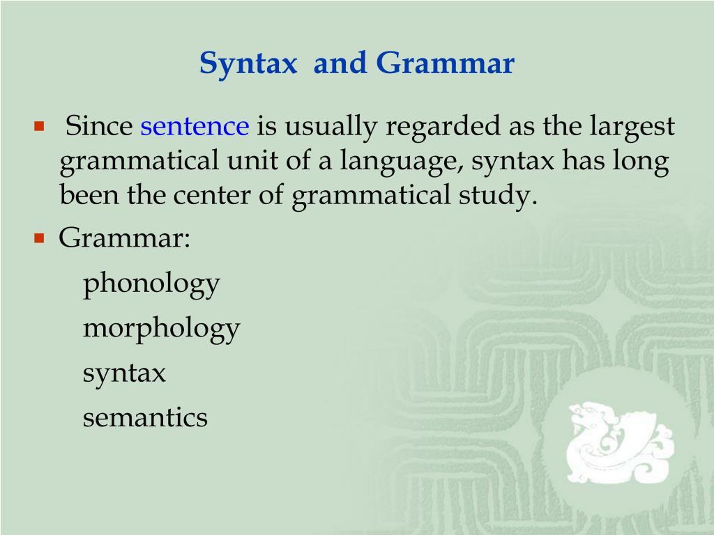 PPT Syntax PowerPoint Presentation, free download ID3543264