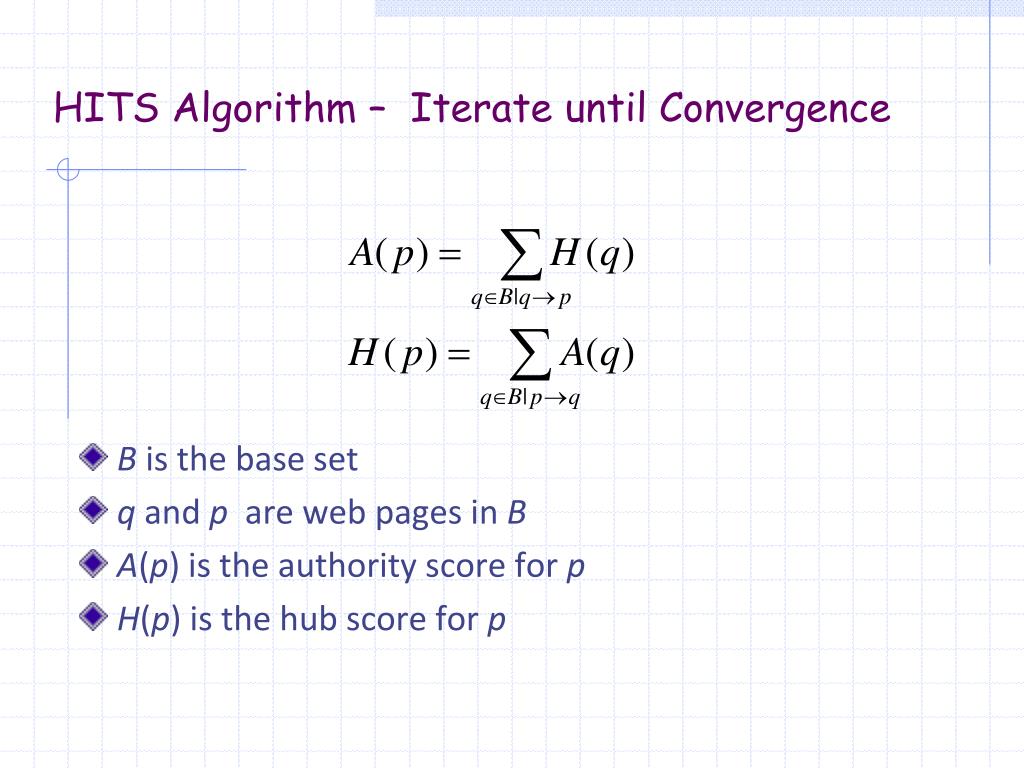 PPT HITS Hubs and Authorities HyperlinkInduced Topic Search