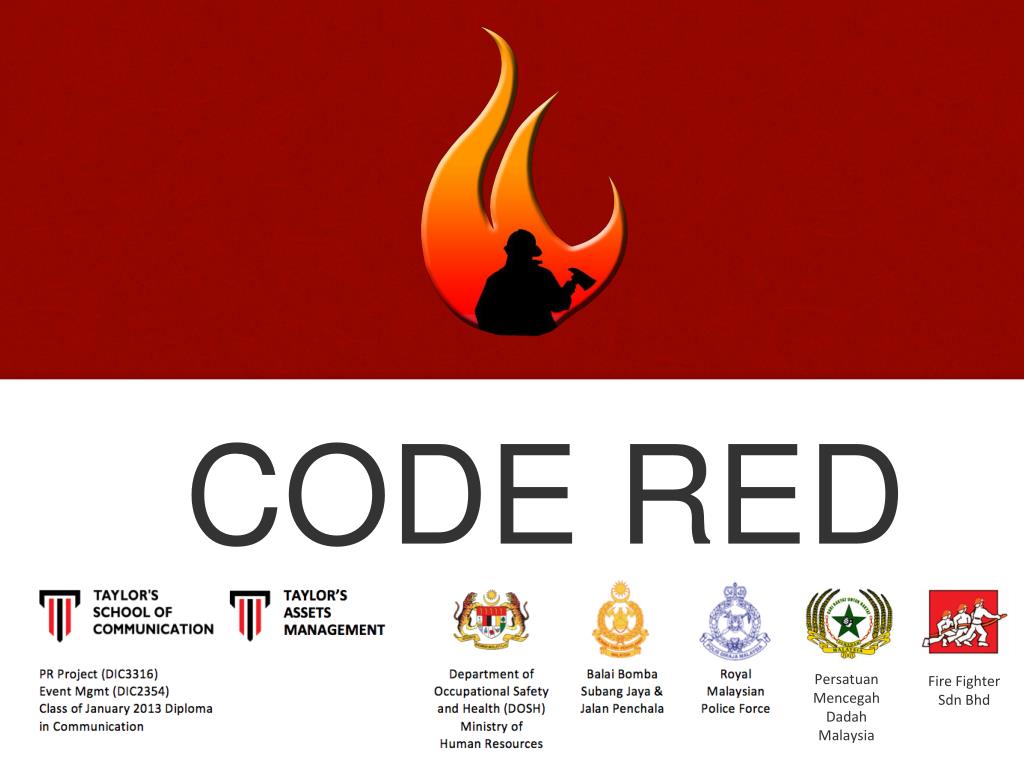 PPT CODE RED PowerPoint Presentation, free download ID3547526