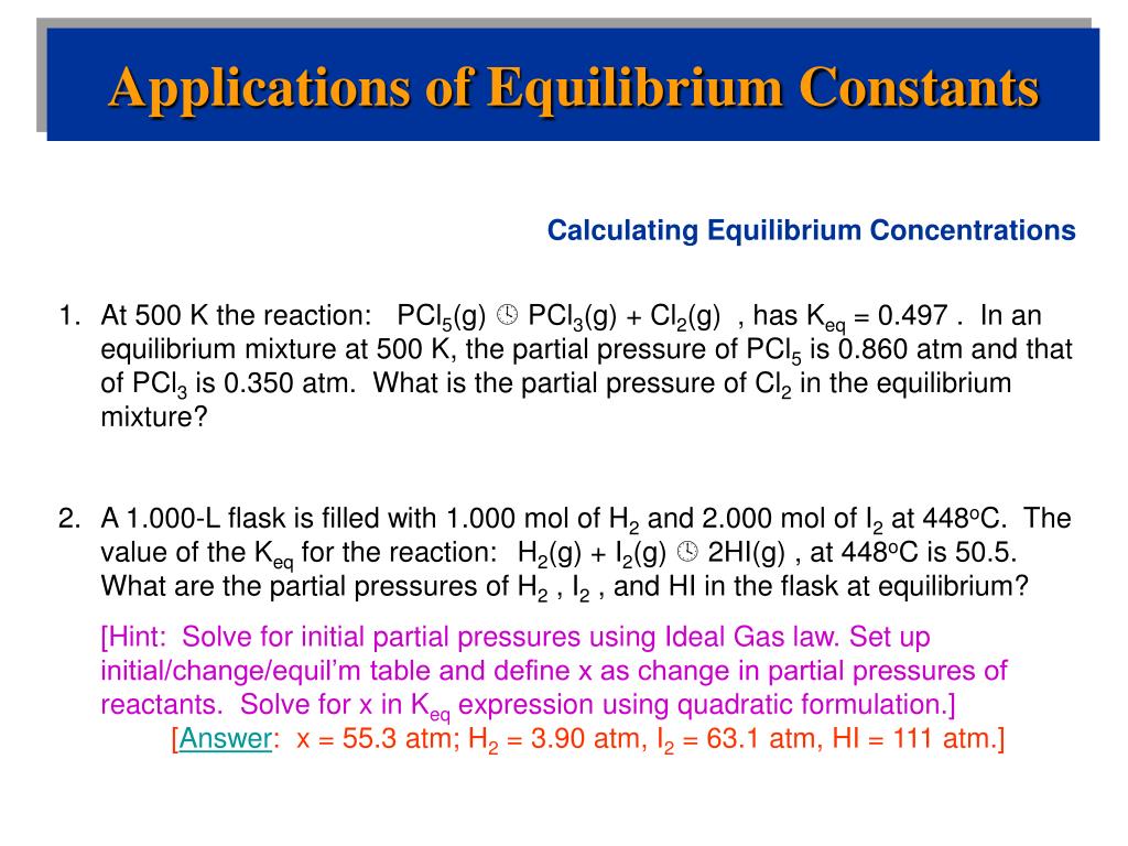 PPT Chemical Equilibrium PowerPoint Presentation, free download ID