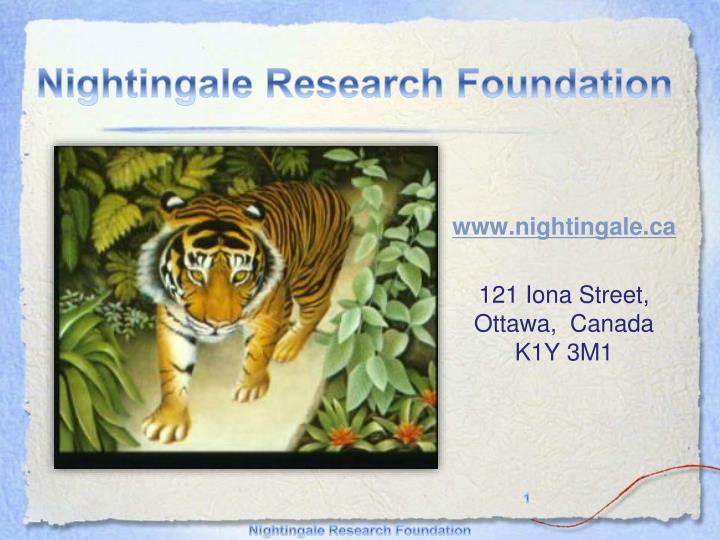 PPT nightingale 121 Iona Street, Ottawa, Canada K1Y 3M1 PowerPoint
