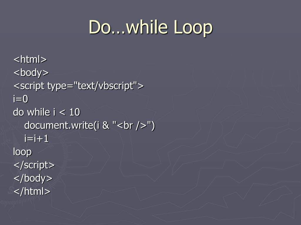 PPT VBScript Looping Statements PowerPoint Presentation, free