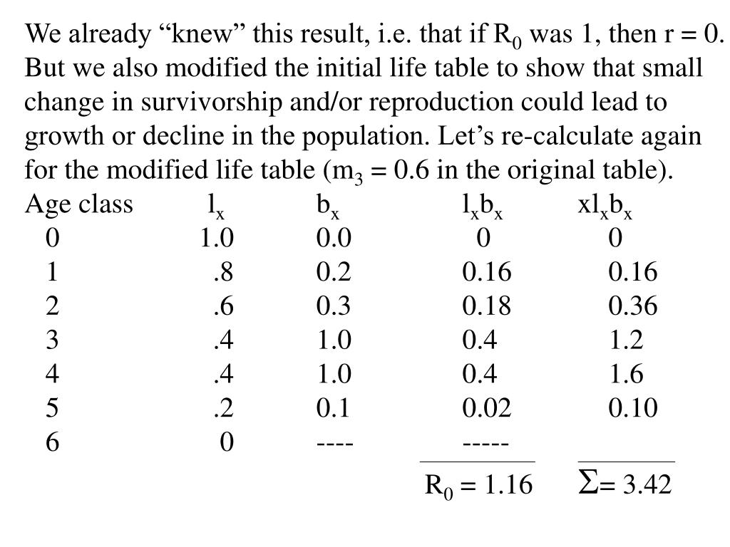 PPT More about Life Tables Note that the calculations we’ve done thus