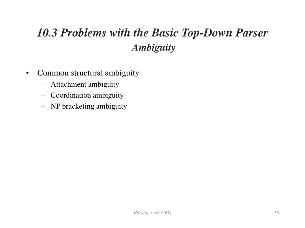 PPT Chapter 10. Parsing with CFGs PowerPoint Presentation, free