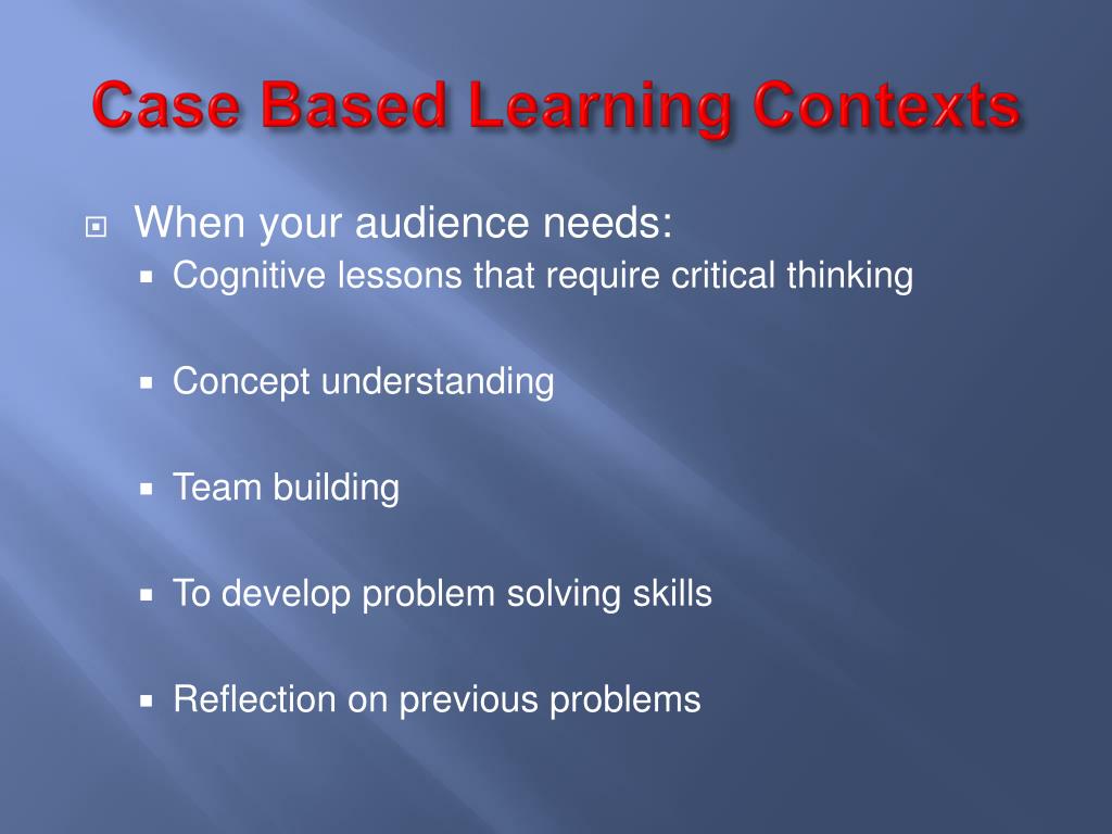 PPT Case based learning PowerPoint Presentation, free download ID