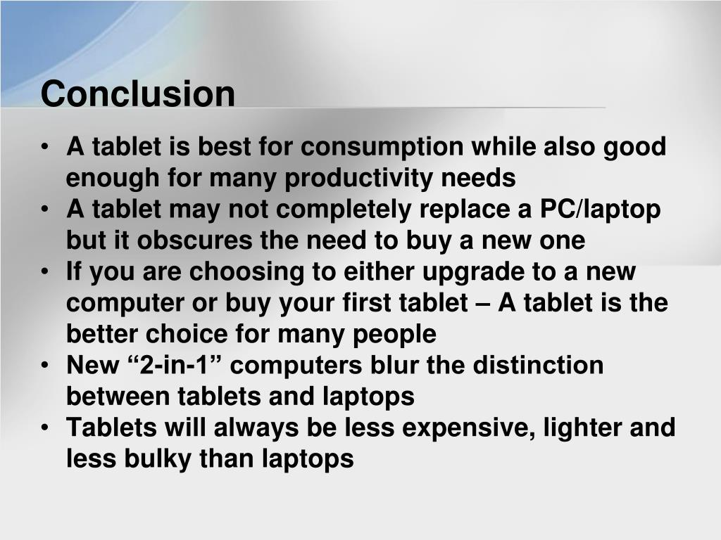 PPT Can a Tablet Replace a Computer? PowerPoint Presentation, free