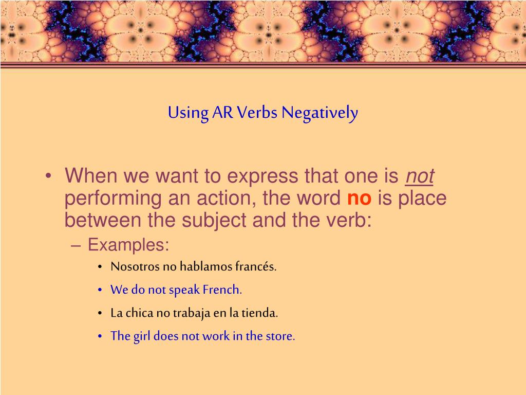 PPT AR Verbs PowerPoint Presentation, free download ID3564036