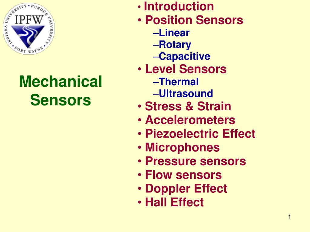 PPT Mechanical Sensors PowerPoint Presentation, free download ID