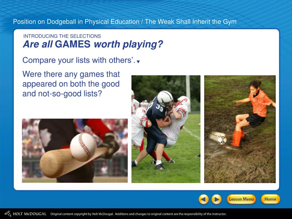 PPT Position on Dodgeball in Physical Education PowerPoint