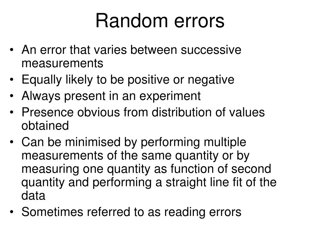 PPT Introduction to experimental errors PowerPoint Presentation, free