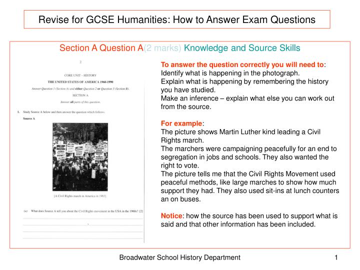 PPT Revise for GCSE Humanities How to Answer Exam Questions