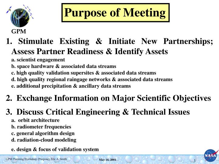 PPT Purpose of Meeting PowerPoint Presentation, free download ID