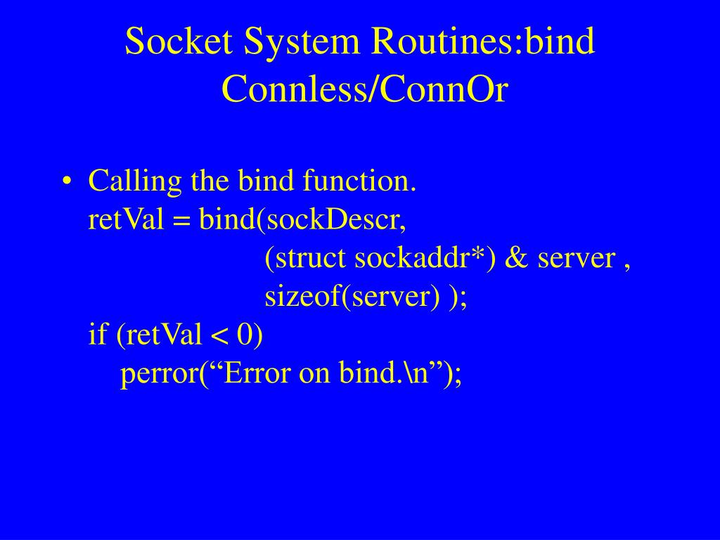PPT The Socket Interface PowerPoint Presentation, free download ID