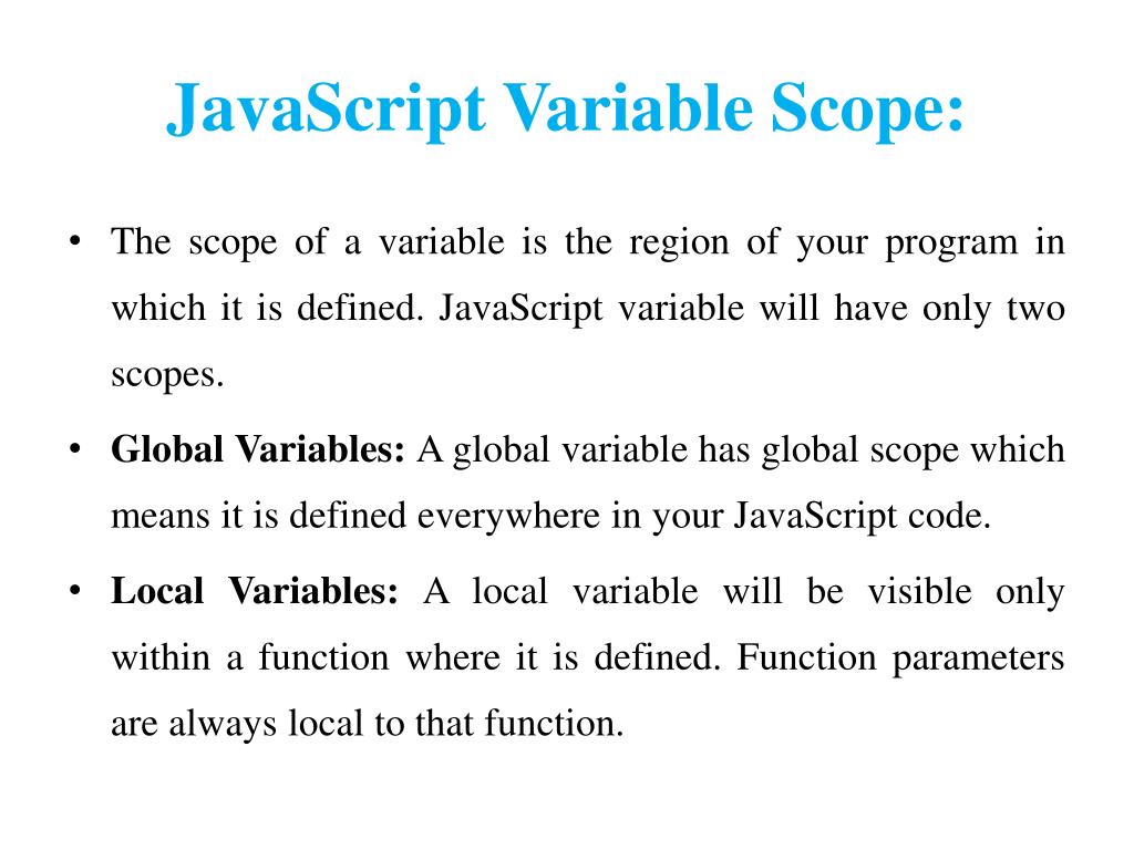 PPT JavaScript Variables PowerPoint Presentation, free download ID
