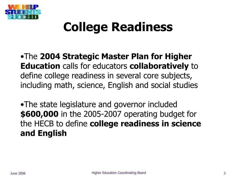 PPT Helping Students Transition to College Higher Education