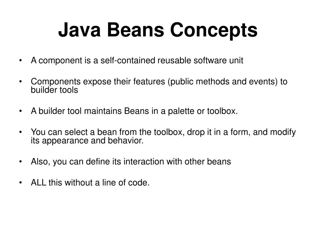 PPT Java Bean Definition PowerPoint Presentation, free download ID