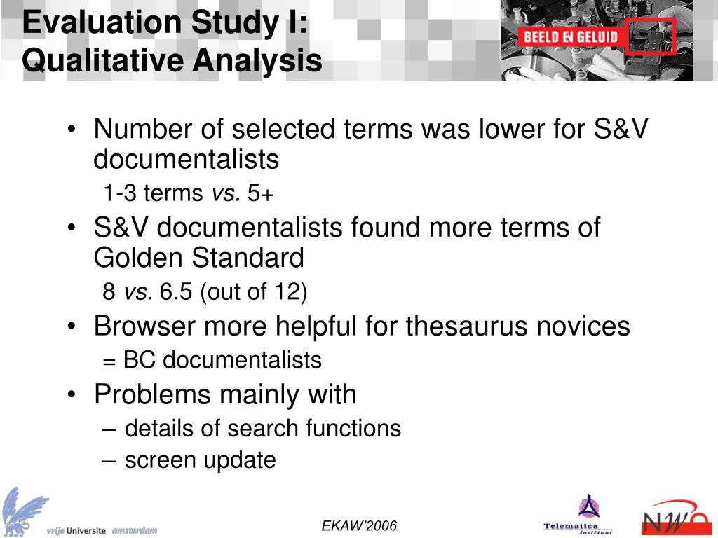 PPT Evaluating a Thesaurus Browser for an AudioVisual Archive PowerPoint Presentation ID