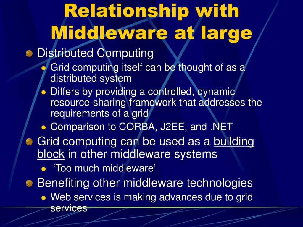 PPT Middleware for Grid Computing and the relationship to Middleware