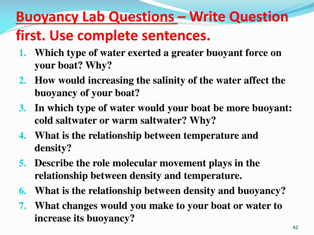 Sentence For Buoyancy at James Kinney blog
