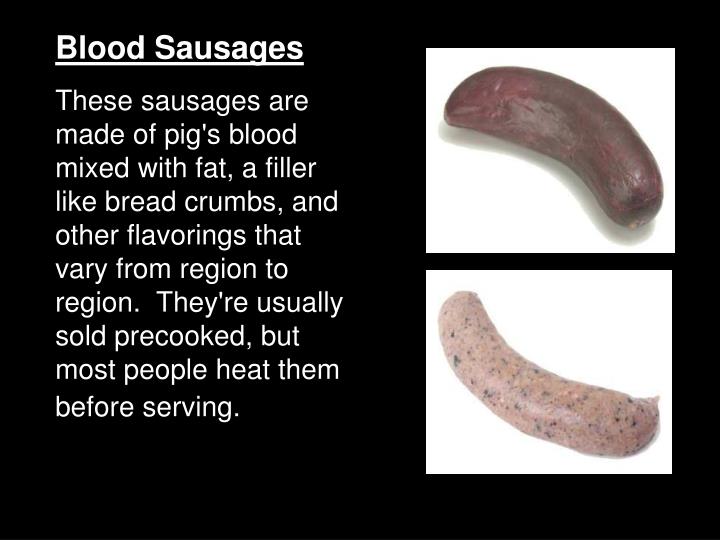 PPT Classification of Sausages PowerPoint Presentation ID3589127