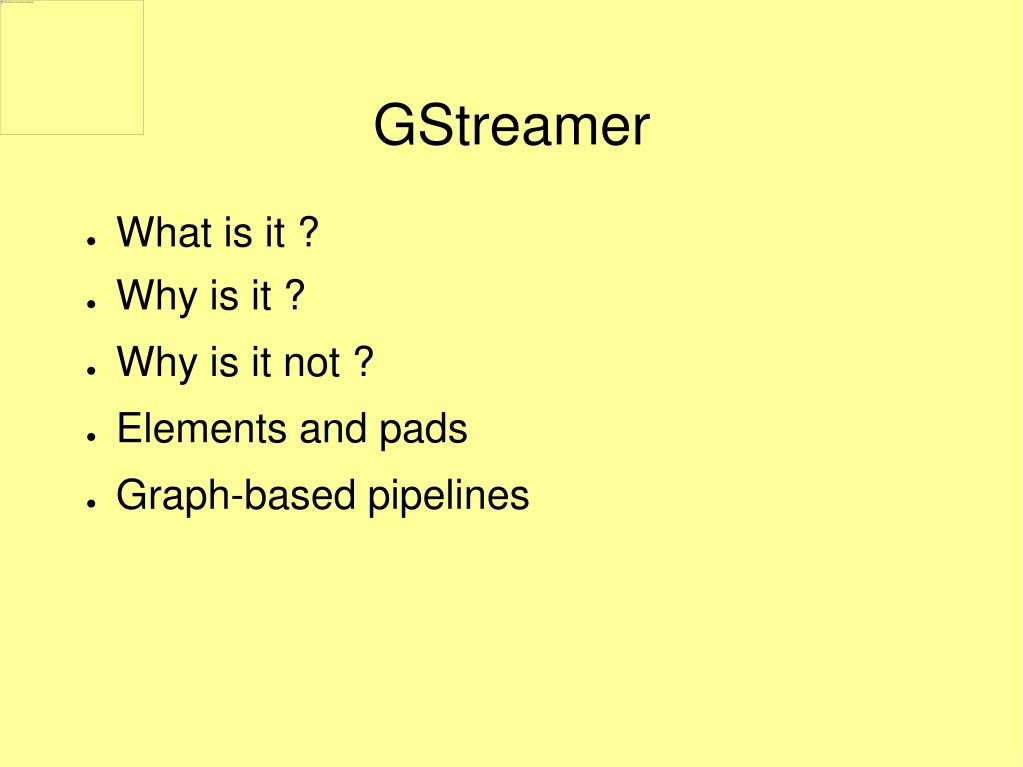 PPT Song and Dance and TWD using GStreamer PowerPoint Presentation