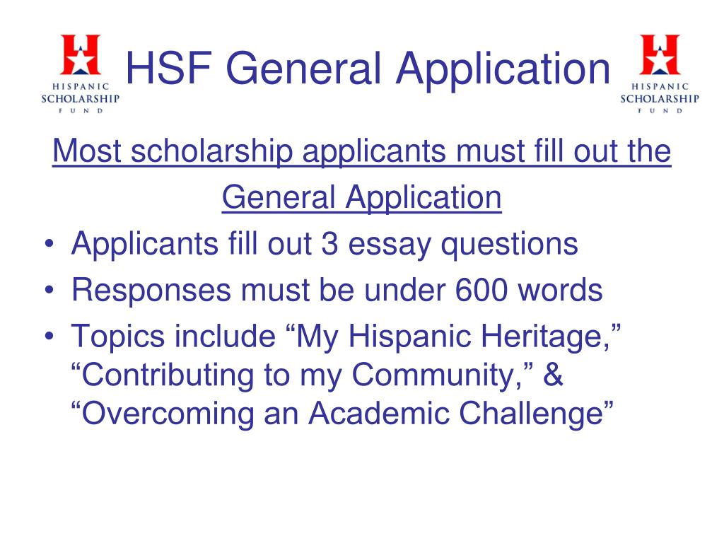 PPT Hispanic Scholarship Fund & Gates Millennium Scholars Program