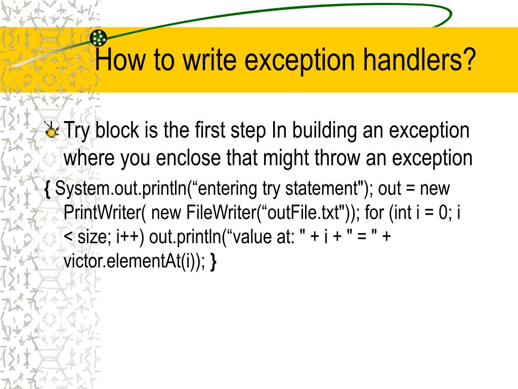 PPT Handling Errors with Exception (in Java) PowerPoint Presentation