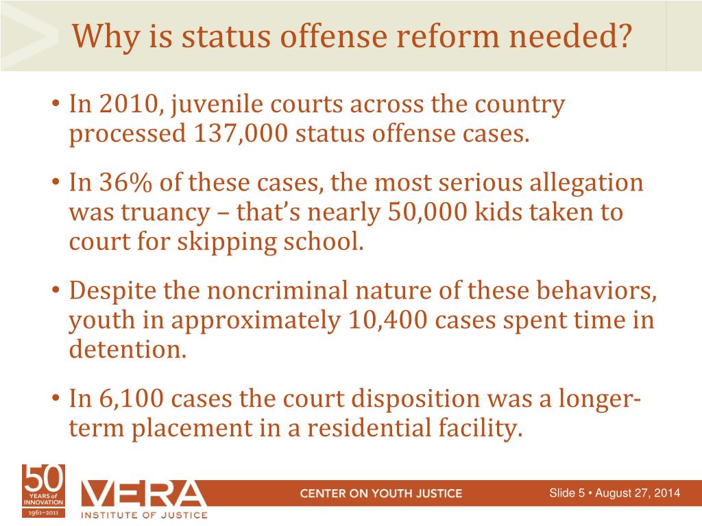 PPT Promoting and Supporting Status Offense System Reform PowerPoint