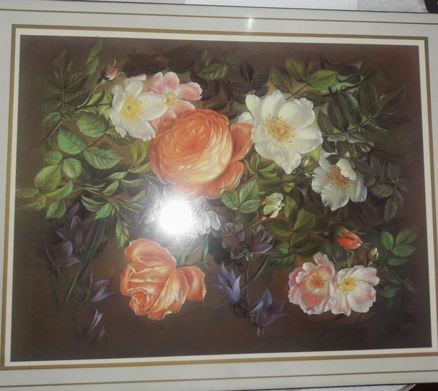 Pimpernel Vintage Cork Placemats Classical Rose Garden Set of 4