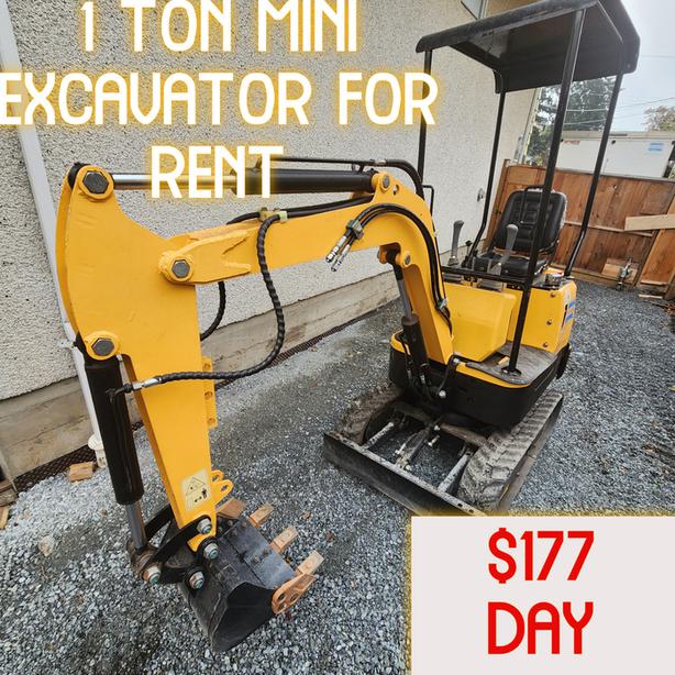 1 Ton Mini Excavator Rental Daily Weekly Monthly Classifieds for