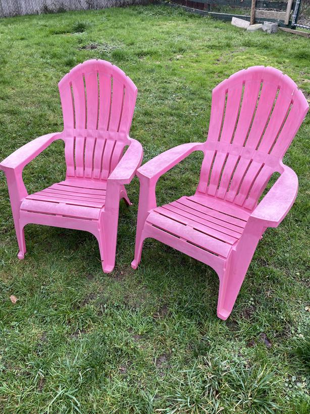 2 pink Plastic Adirondack Chairs Classifieds for Jobs, Rentals, Cars