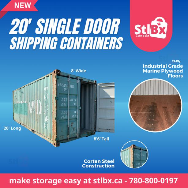 Used 20foot Standard Height Sea Can for Sale in Edmonton!! Classifieds for Jobs, Rentals