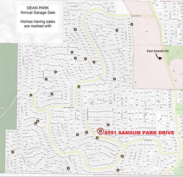 TODAY is Dean Park Estates, North Saanich Garage Sale Day, Sat. April