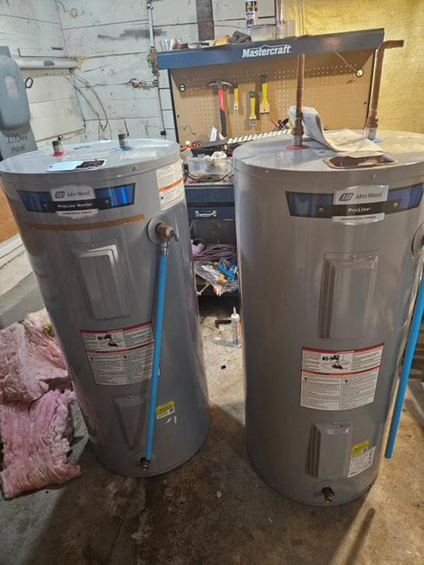 John Wood Proline commercial grade electric hot water heaters. 40