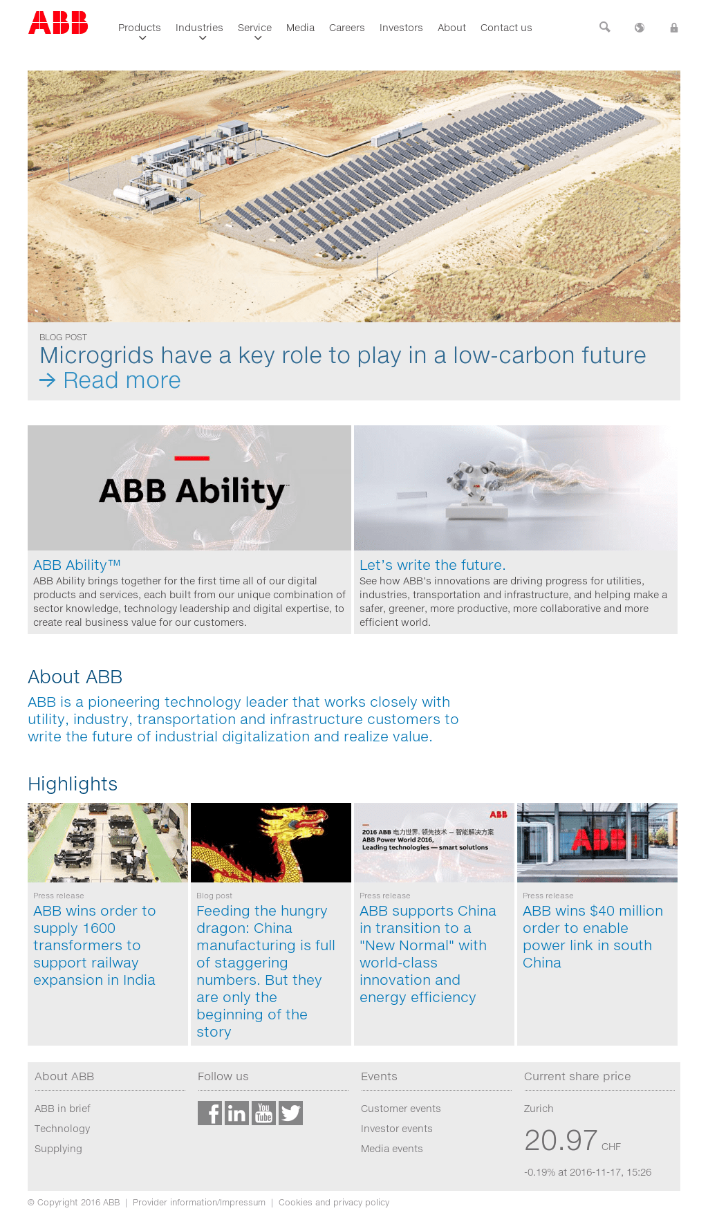 Products and services ABB