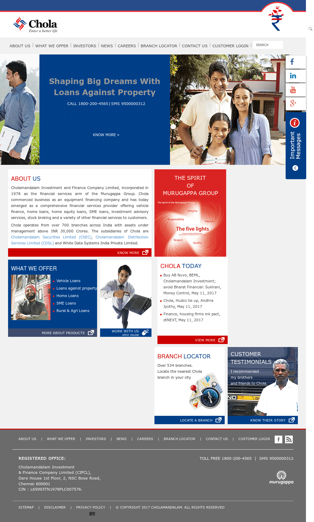 Cholamandalam Investment And Finance Company Share Price Invest Walls