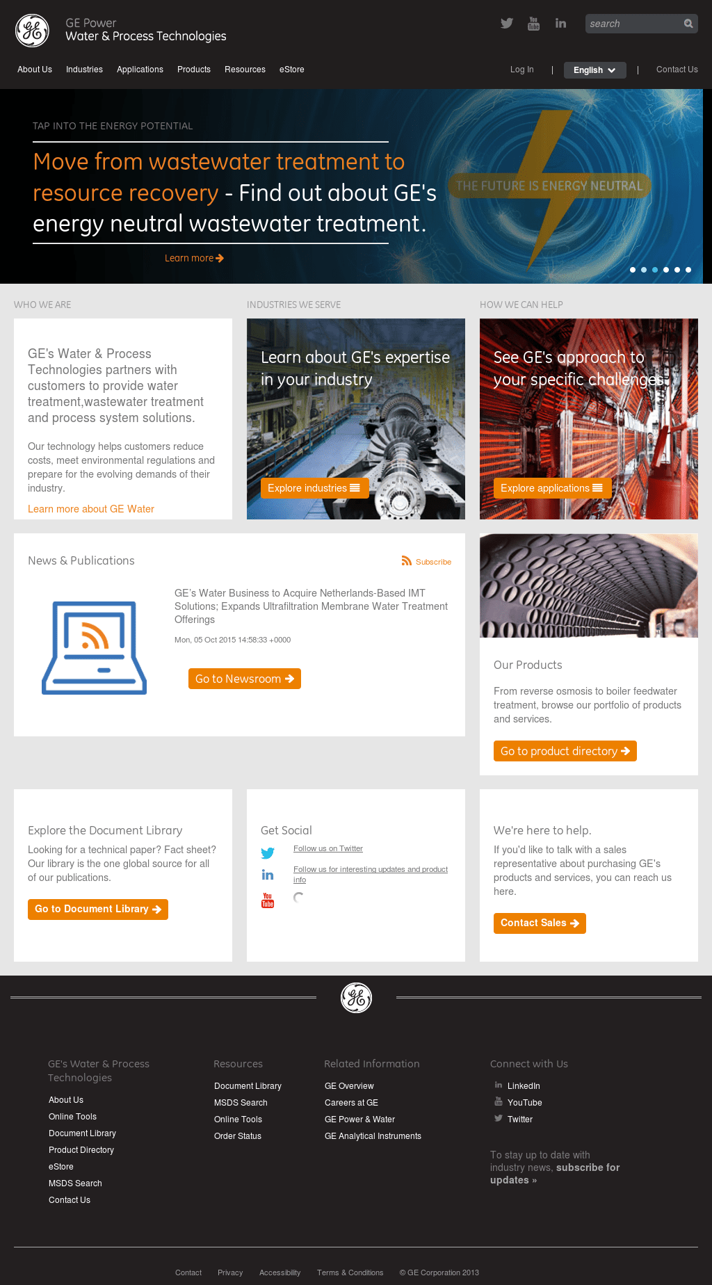 GE's Water & Process Technologies Competitors, Revenue and Employees