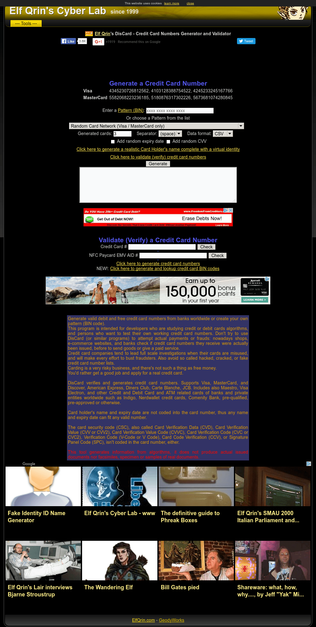Cc Bin Generator Vista Card