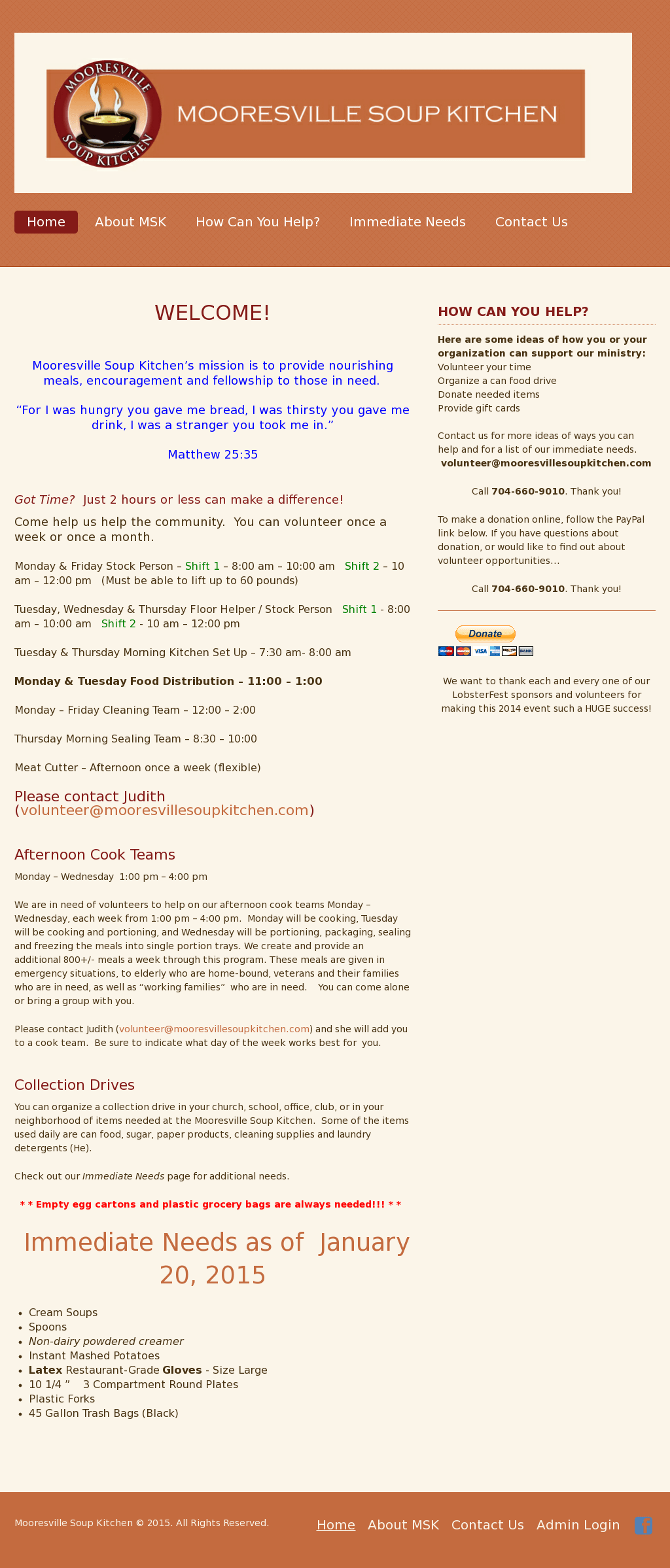 Mooresville Soup Kitchen Hours Dandk Organizer