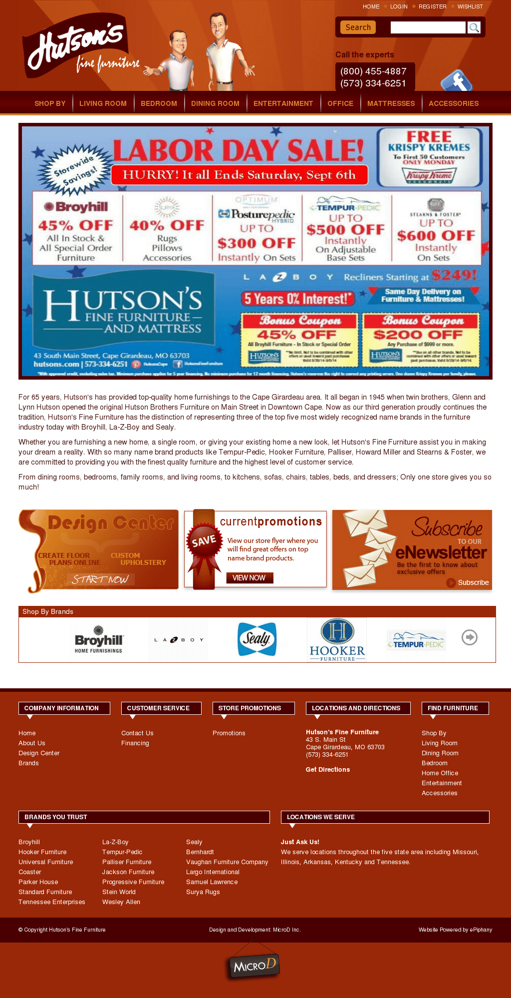 Hutson Furniture 43 S Main St Cape Girardeau Mo 63703 Furniture Walls