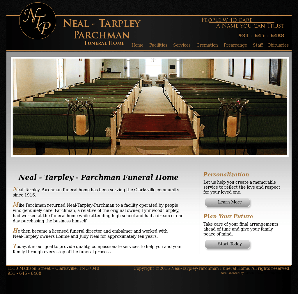 Neal Tarpley Parchman Funeral Home Clarksville Tennessee Bios Pics