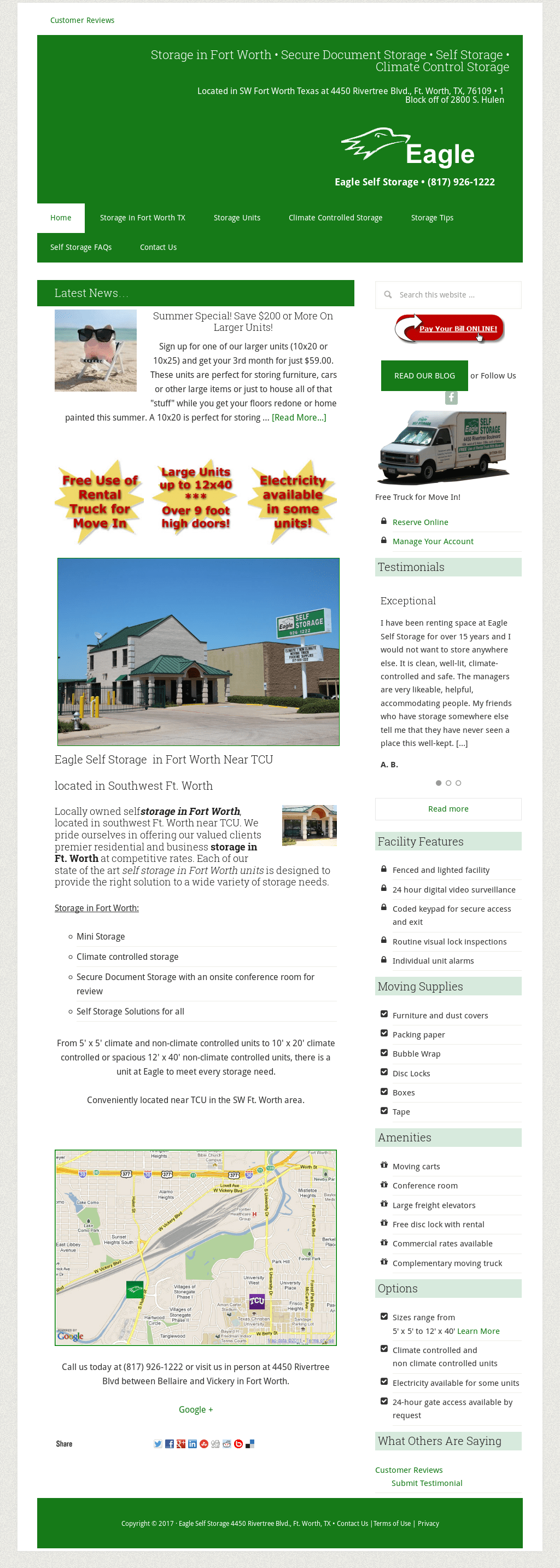 Eagle Self Storage Fort Worth Dandk Organizer