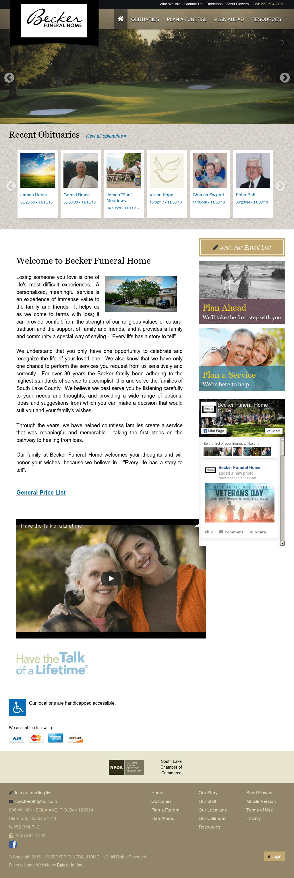 Becker Family Funeral Home Clermont Florida Review Home Co