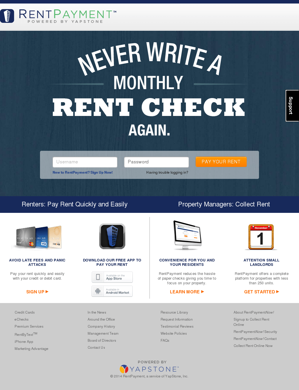 Rent Payment App Yapstone / Homepage Rentpayment Click to enjoy the