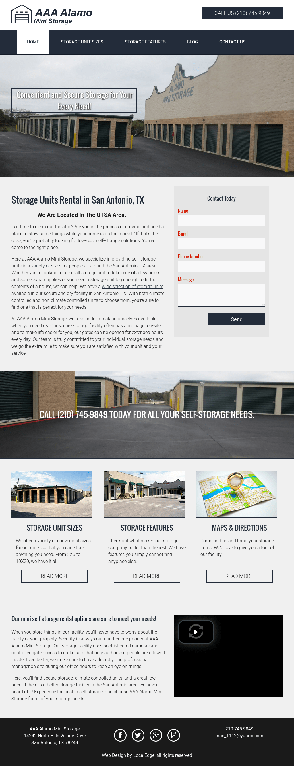 Aaa Mini Storage San Antonio Texas Dandk Organizer