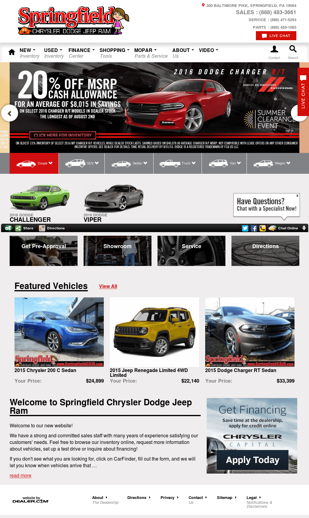 Springfield Dodge Dealer Ultimate Dodge