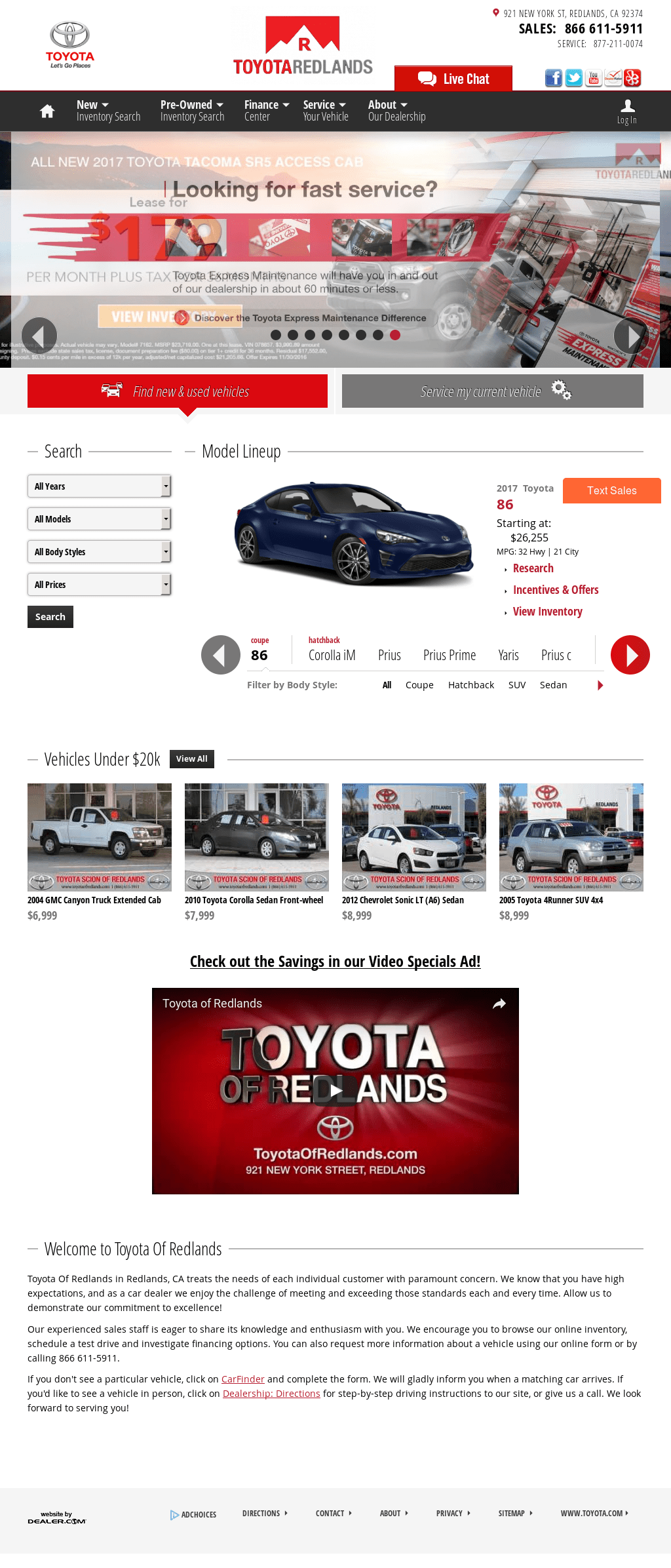 Toyota Of Redlands Service Best Toyota